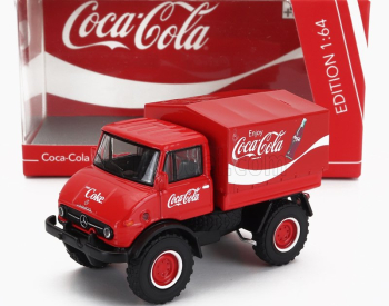 Schuco Mercedes benz Unimog U406 Truck Telonato Coca-cola 1966 1:64 Červená Bílá