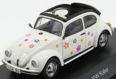 Schuco Volkswagen Beetle Kafer Blumen Cabriolet Open 1958 1:43 Bílá
