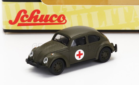 Schuco Volkswagen Beetle Kafer Maggiolino Unite Medical Armee Allemande Ambulance 1955 1:87 Vojenská Zelená