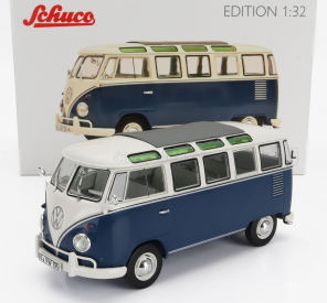 Schuco Volkswagen T1 Samba Minibus 1962 1:32 Modrá Bílá