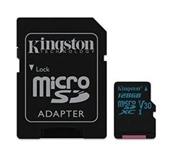 Kingston Canvas Go! MicroSDXC 128GB UHS-I U3 + SD adaptér