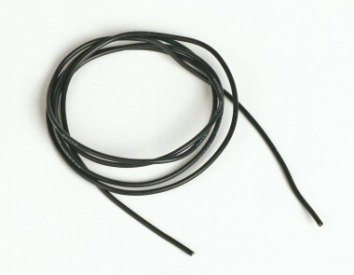Silikonový kabel 0,5qmm, 20AWG, 1metr, černý