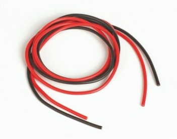 Silikonový kabel 1,0qmm, 17AWG, 2x1metr, černý a červený