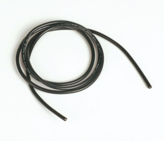 Silikonový kabel 2,0qmm, 14AWG, 1metr, černý