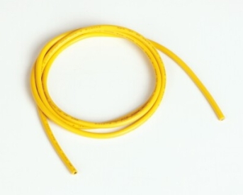 Silikonový kabel 2,0qmm, 14AWG, 1metr, žlutý