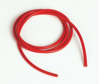 Silikonový kabel 3,3qmm, 12AWG, 1metr, červený