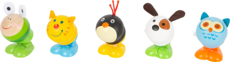 Small Foot Displej natahovací skákací zvířátko sada 5 ks