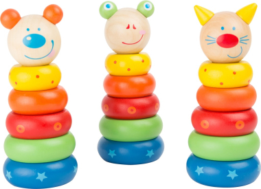 Small Foot nasazovací věž zvířátka 1 ks kočka