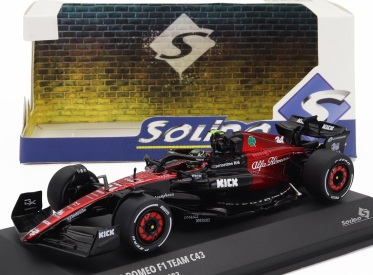 Solido Alfa romeo F1  C43 Team Stake N 24 Australian Gp 2023 Guanyu Zhou 1:43 Černá Červená