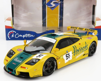 Solido Mclaren F 1 Gtr Bmw S70 6.1l V12 Team Harrods Mach One Racing N 51 3rd 24h Le Mans 1995 A.wallace - D.bell - J.bell 1:18 Žlutá Zelená