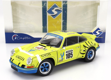 Solido Porsche 911 Rsr Coupe N 105 Rally Tour De France 1973 Jean Louis Lafosse - Jean Pierre Angoulet 1:18 Žlutá Modrá
