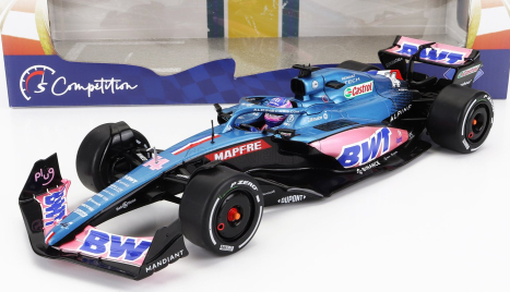 Solido Renault F1 A522 Team Alpine Bwt N 14 Monaco Gp 2022 Fernando Alonso 1:18 Modrá Růžová