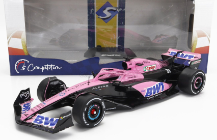 Solido Renault F1  A523 Team Bwt Alpine Press Launch Livery N 10 Pierre Gasly - N 31 Esteban Ocon 2023 1:18 Růžová Černá Modrá