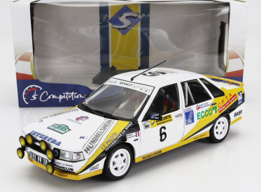Solido Renault R21 Turbo Mkii Turbo Gr.a (night Version) N 6 Rally Charlemagne 1991 M.rats - G.bourdaud 1:18 Bílá Žlutá Modrá