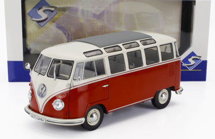 Solido Volkswagen T1 Samba Minibus 1962 1:18 Červená Bílá