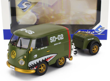 Solido Volkswagen T1 Van Kool Combi With Trailer 1950 1:18 Zelená