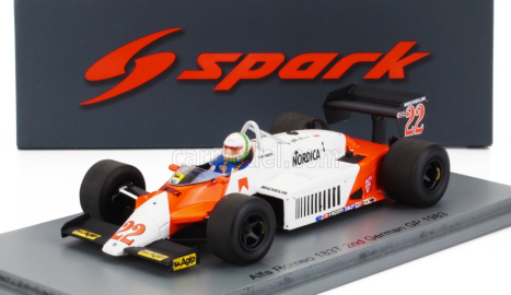 Spark-model Alfa romeo F1  183t N 22 Germany Gp 1983 Andrea De Cesaris 1:43 Bílá Červená