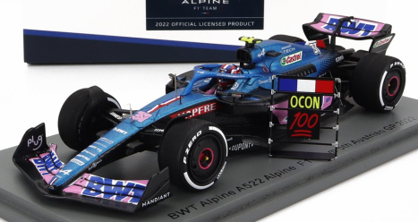 Spark-model Alpine F1 A522 Team Alpine Bwt N 31 5th Austrian Gp 2022 - 100th Gp Esteban Ocon 1:43 Modrá Růžová
