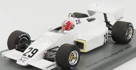 Spark-model Arrows F1  A6 N 29 Brazil Gp 1983 M.surer 1:43 Bílá