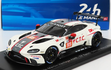 Spark-model Aston martin Vantage Amr 4.5l V8 Turbo Team Tf Sport N 95 24h Le Mans 2021 J.hartshorne - O.hancock - R.gunn 1:43 Bílá