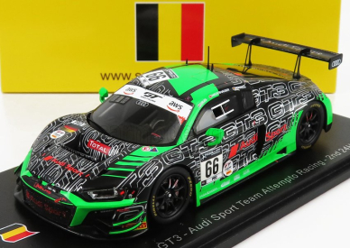 Spark-model Audi R8 Lms Gt3 Team Audi Sport Attempto Racing N 66 2nd 24h Spa 2020 M.drudi - P.niederhauser 1:43 Zelená Černá