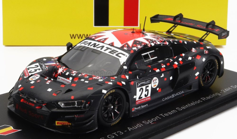 Spark-model Audi R8 Lms Gt3 Team Sainteloc Racing N 25 24h Spa 2022 L.legeret - M.campbell - M.jaminet 1:43 Matt Black