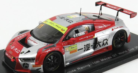 Spark-model Audi R8 Lms N 11 Macau Gt World Cup 2016 C.congfu 1:43 Červená Bílá