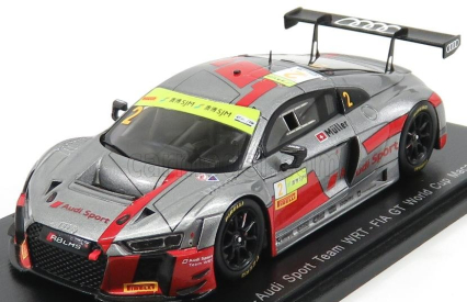 Spark-model Audi R8 Lms Team Audi Sport Wrt N 2 Fia World Gt Cup Macau 2017 N.muller 1:43 Matt Grey Red