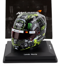 Spark-model Bell helmet Casco Helmet F1 Lando Norris Team Mclaren N 4 Season Test 2025 1:5 Black