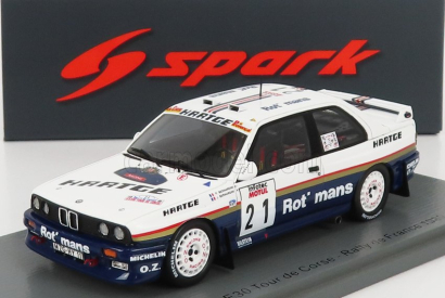 Spark-model BMW 3-series (e30) N 21 Rally Tour De Corse 1989 P.bernardini - J.bernardini 1:43 Bílá Modrá