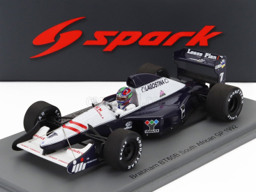 Spark-model Brabham F1  Bt60b N 7 South African Gp 1992 Eric Van De Poele 1:43 Modrá Bílá