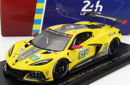 Spark-model Chevrolet Corvette C8.r 5.5l V8 Team Corvette Racing N 63 24h Le Mans 2022 A.garcia - J.taylor - N.catsburg 1:43 Žlutá