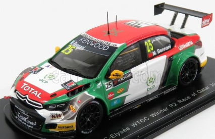 Spark-model Citroen C-elysee Wtcc N 25 Winner R2 Race Of Qatar 2016 Mehdi Bennani 1:43 Červená Bílá Zelená