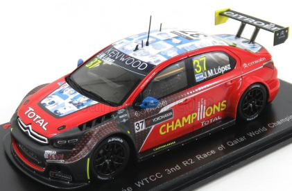 Spark-model Citroen C-elysee Wtcc N 37 3rd R2 Race Of Qatar 2016 Jose Maria Lopez 1:43 Red