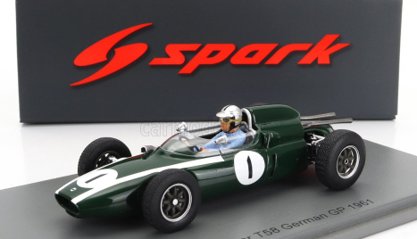 Spark-model Cooper F1  T58 N 1 Germany Gp 1961 J.brabham 1:43 Blue