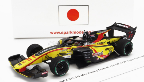 Spark-model Dallara Sf23 Honda M-tec Hr-417e Team B-max Racing N 51 Super Formula Season 2023 Raoul Hyman 1:43 Žlutá Červená Černá