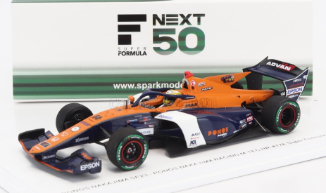 Spark-model Dallara Sf23 Hr-417-e Team Ponos Nakajima Racing M-tec N 64 Super Formula Season 2024 Naoki Yamamoto 1:43 Oranžová Bílá Modrá