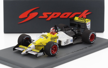 Spark-model Eurobrun F1  Er188 N 32 Australian Gp 1988 Oscar Larrauri 1:43 Žlutá Bílá Černá