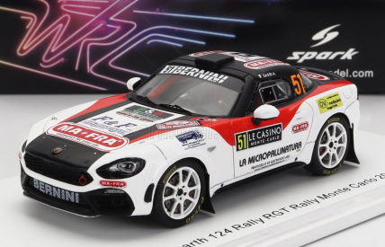 Spark-model Fiat 124 Rally Rgt N 51 Rally Montecarlo 2022 A.sassi - Romei 1:43 Bílá Červená Černá