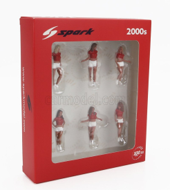 Spark-model Figures Set 6x Grid Girls 2000s 1:43 Růžová Červená Bílá