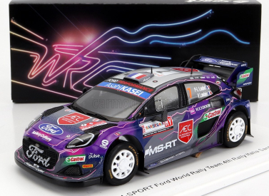 Spark-model Ford england Puma Rally1 Team Ford World Rally M-sport N 7 4th Rally Sardinia Italy 2022 P.l.loubet - V.landais 1:43 Fialová Modrá Šedá