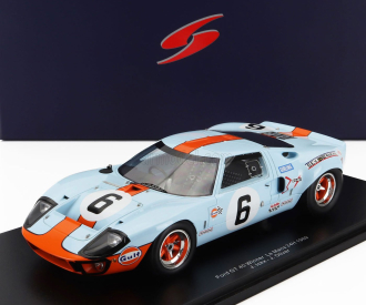Spark-model Ford usa Gt40 4.9l V8 Team Jw Automotive Engineering N 6 Winner 24h Le Mans 1969 Jacky Ickx - Jackie Oliver 1:18 Světle Modrá Oranžová