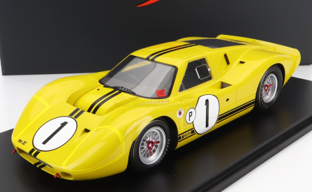 Spark-model Ford usa Gt40 Mkiv 7.0l V8 Team Ford Motor Company N 1 Winner 12h Sebring 1967 M.andretti - B.mclaren - Con Vetrina - With Showcase - Special Box 1:18 Žlutá Černá