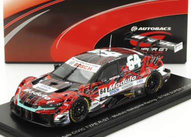Spark-model Honda Civic Type-r Gt Team Modulo Nakajima Racing N 64 Gt500 Super Gt 2024 Takuya Izawa - Riki Okusa 1:43 Červená Černá