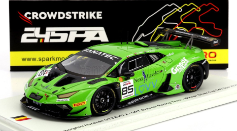 Spark-model Lamborghini Huracan Gt3 Evo 2 Team Grt Grasser N 85 Winner Silver Cup 24h Spa 2023 C.schmid - B.hites - G.van Berlo 1:43 Zelená Černá