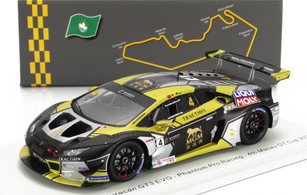 Spark-model Lamborghini Huracan Gt3 Evo Team Phantom Pro Racing N 4 4th Gt Cup Macau 2022 Ling Kang 1:43 Žlutá Černá