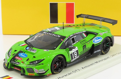 Spark-model Lamborghini Huracan Gt3 Team Antonelli Motorsport N 18 24h Spa 2018 J.perez - G.giraudi - L.spinelli - G.altoe 1:43 Zelená