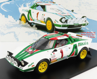 Spark-model Lancia Stratos Hf Alitalia (night Version) N 1 Winner Rally Montecarlo 1977 S.munari - S.maiga 1:18 Bílá Zelená Červená