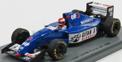 Spark-model Ligier F1  Js39b N 25 Europe Gp 1994 Johnny Herbert 1:43 Modrá Bílá