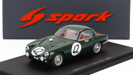 Spark-model Lotus Elite Coventry Climax 1216cc S4 Team Lotus Engineerig N 42 24h Le Mans 1960 David Buxton - Bill Allen 1:43 Zelená